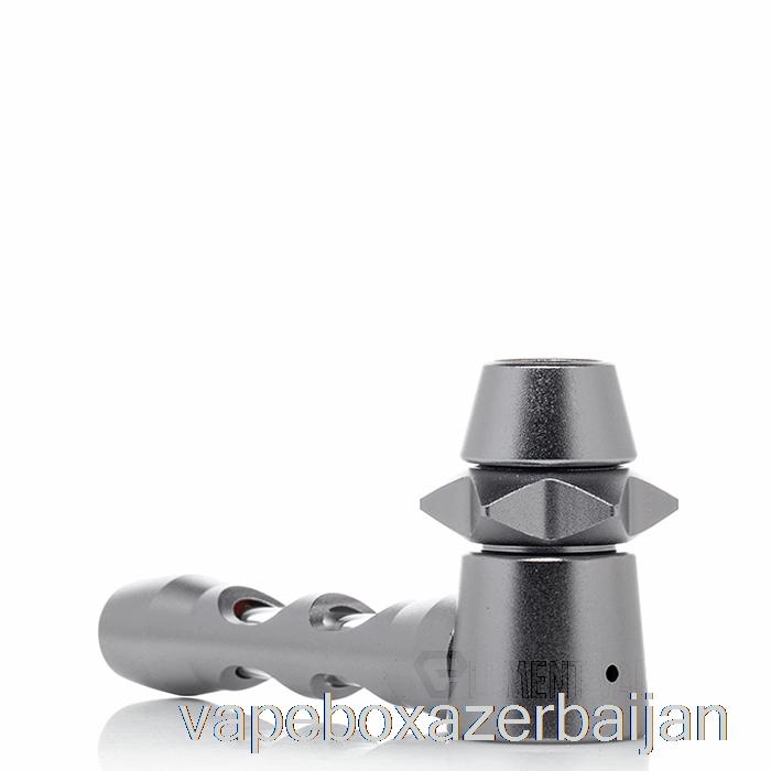 Vape Baku Cheech Glass Metal Encased Hitter Hand Pipe Grey